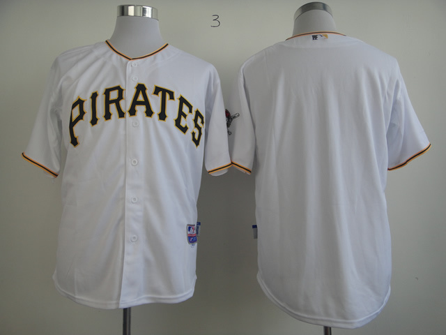 Men Pittsburgh Pirates Blank White MLB Jerseys1